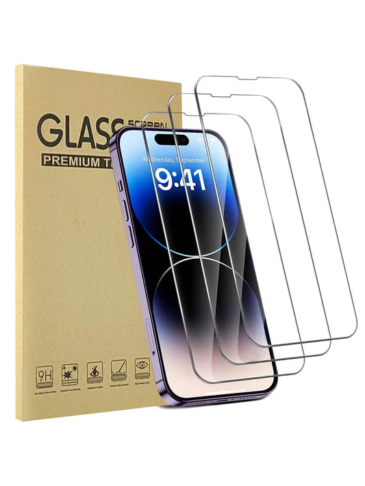 3Pcs Anti-Fall Screen Protection Tempered Film Compatible with Iphone15/15Plus/15Pro/15Promax