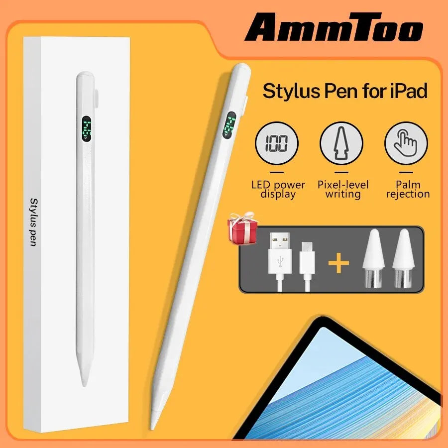 For Ipad Pencil with Digital Power Display Stylus Pen for Ipad with Tilt Sensitive Palm Rejection for Apple Ipad 2018-2022