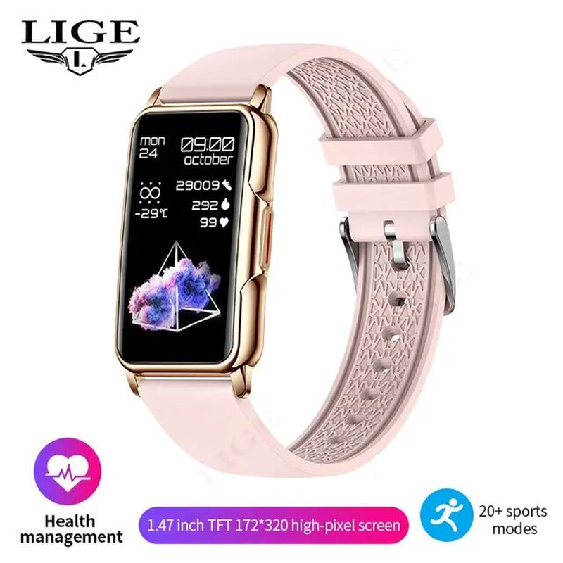 Smart Watch Women Full Touch Screen Bluetooth Call IP67 Waterproof Sports Fitness Tracker Smartwatch Women