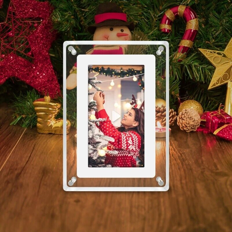 Acrylic Digital Photo Video Frame 7Inch Smart Electronic Picture Memories Gift