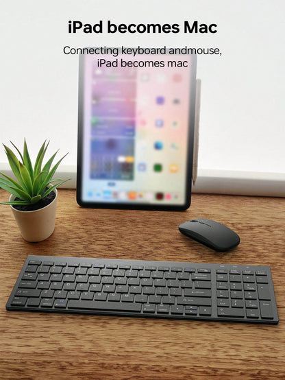Wireless Charging Dual-Mode Keyboard and Mouse Set Is Suitable for Tablets, Laptops, and Desktop Computers