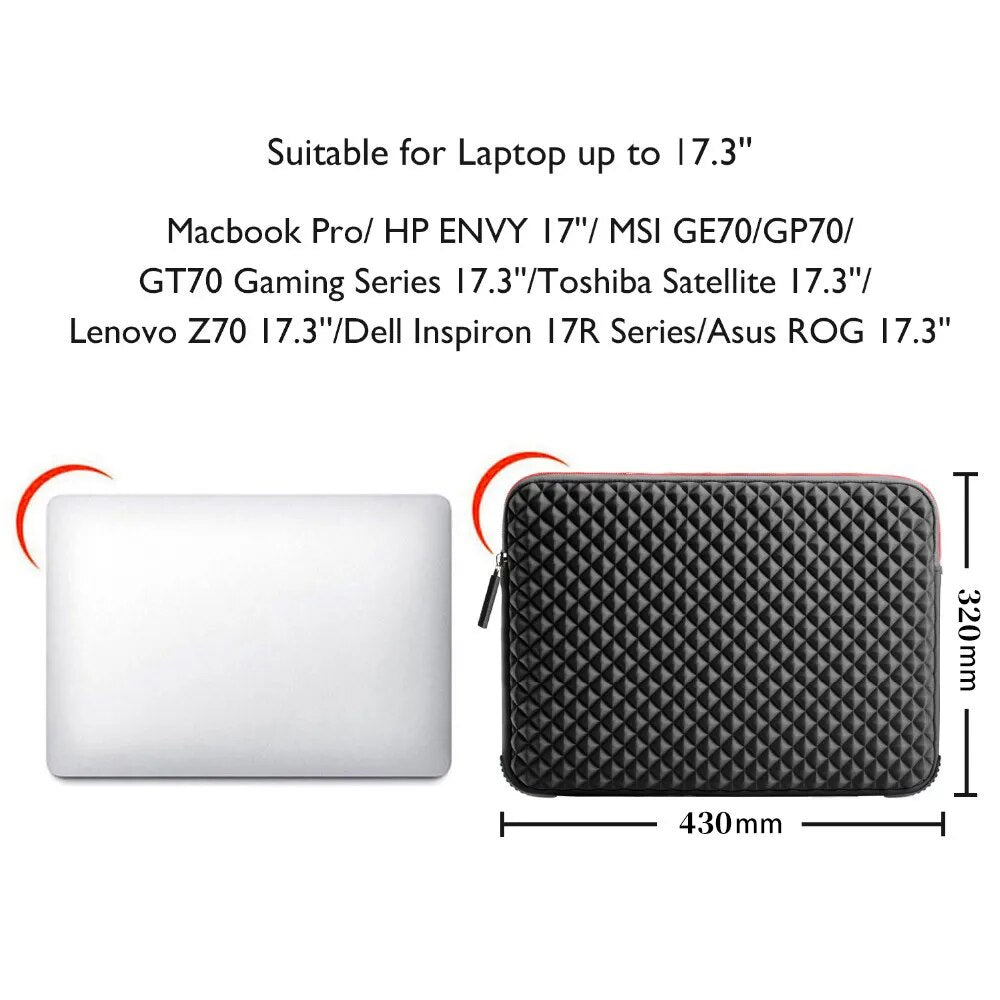 17.3 Inch Laptop Bag Case for Macbook Pro 17 Waterproof Laptop Sleeve for Macbook Pro 17 Case Computer Notebook Bag 17.3